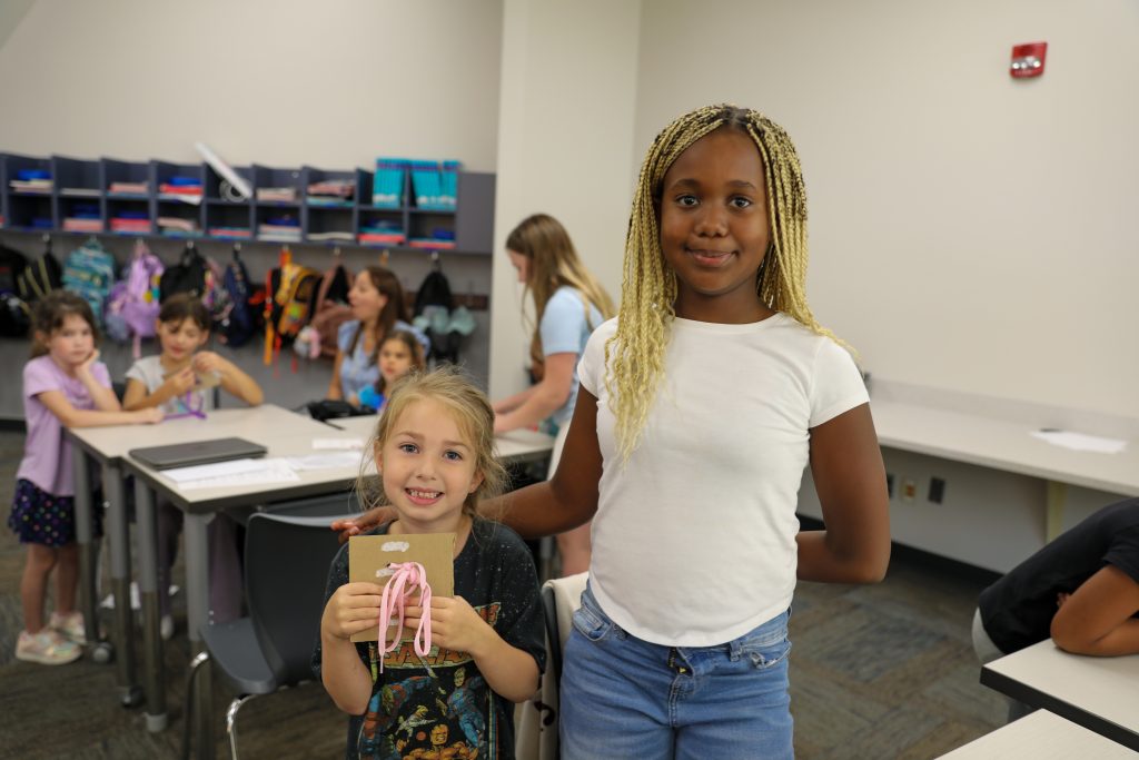 Students pose together.
